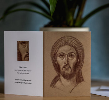 The Sinai Christ card with an envelope