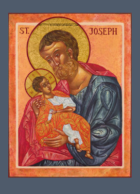 Front of the St Joseph and the Christ Child card