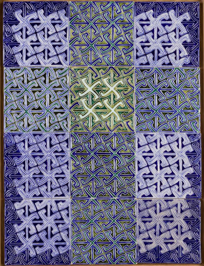 Celtic Key Pattern Cross Tiles